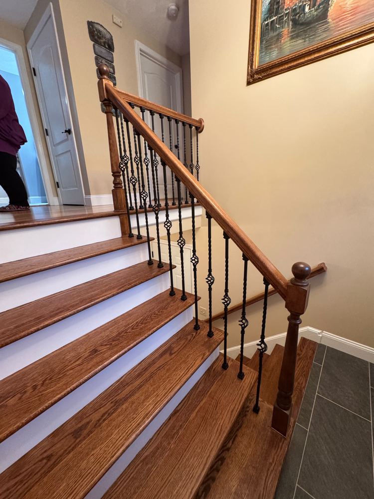 Split-Level Baths and Staircase